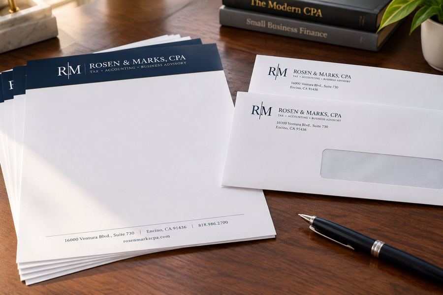Letterhead at The Printing House in Encino