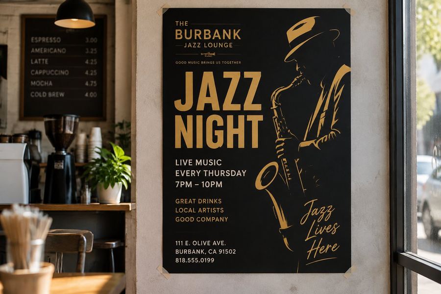 A large format printed poster