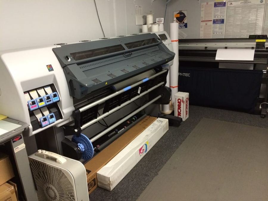 The wide format printer at The Printing House, loaded with ink and roll stock
